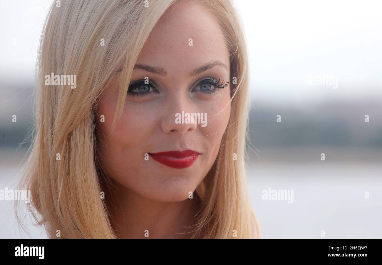 Canadian actress Laura Vandervoort poses during a photocall at the 29th (International