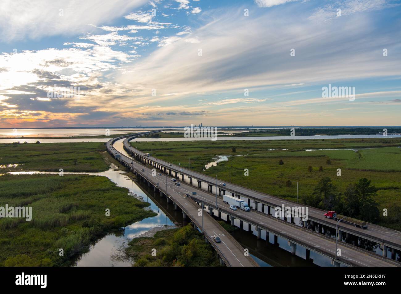 Mobile Bay and Daphne, Alabama in the Fall of 2023 Stock Photo Alamy