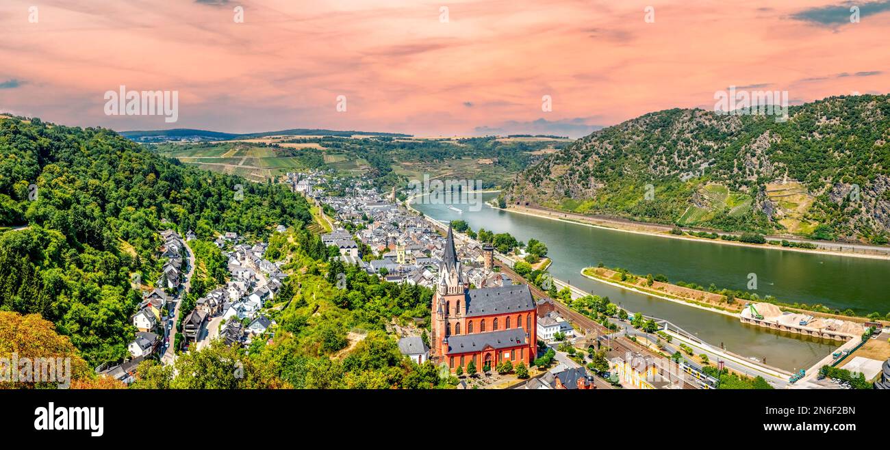 View over Oberwesel, Germany Stock Photo