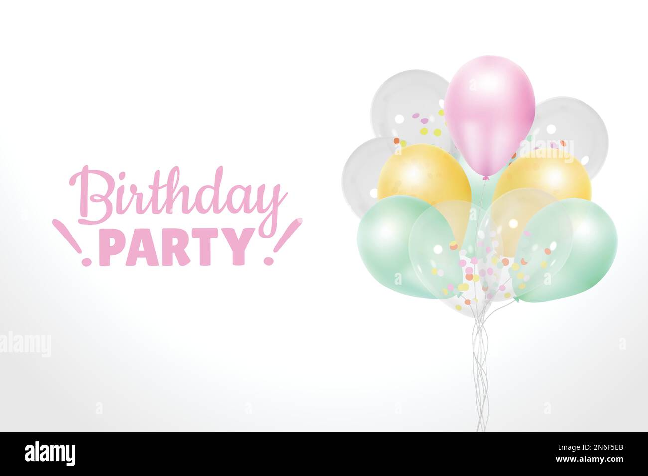 realistic colorful vector balloons celebration background Stock Vector