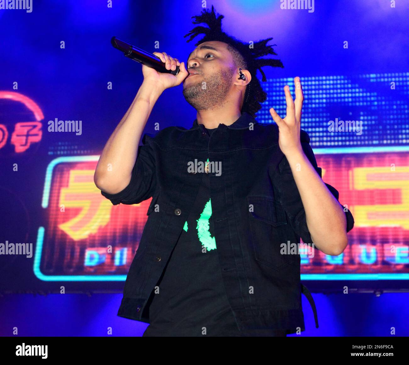 Canadian recording artist Abel Tesfaye performs in concert as The