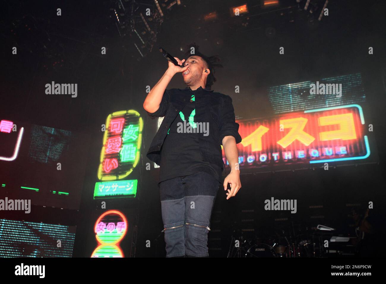 Canadian recording artist Abel Tesfaye performs in concert as The