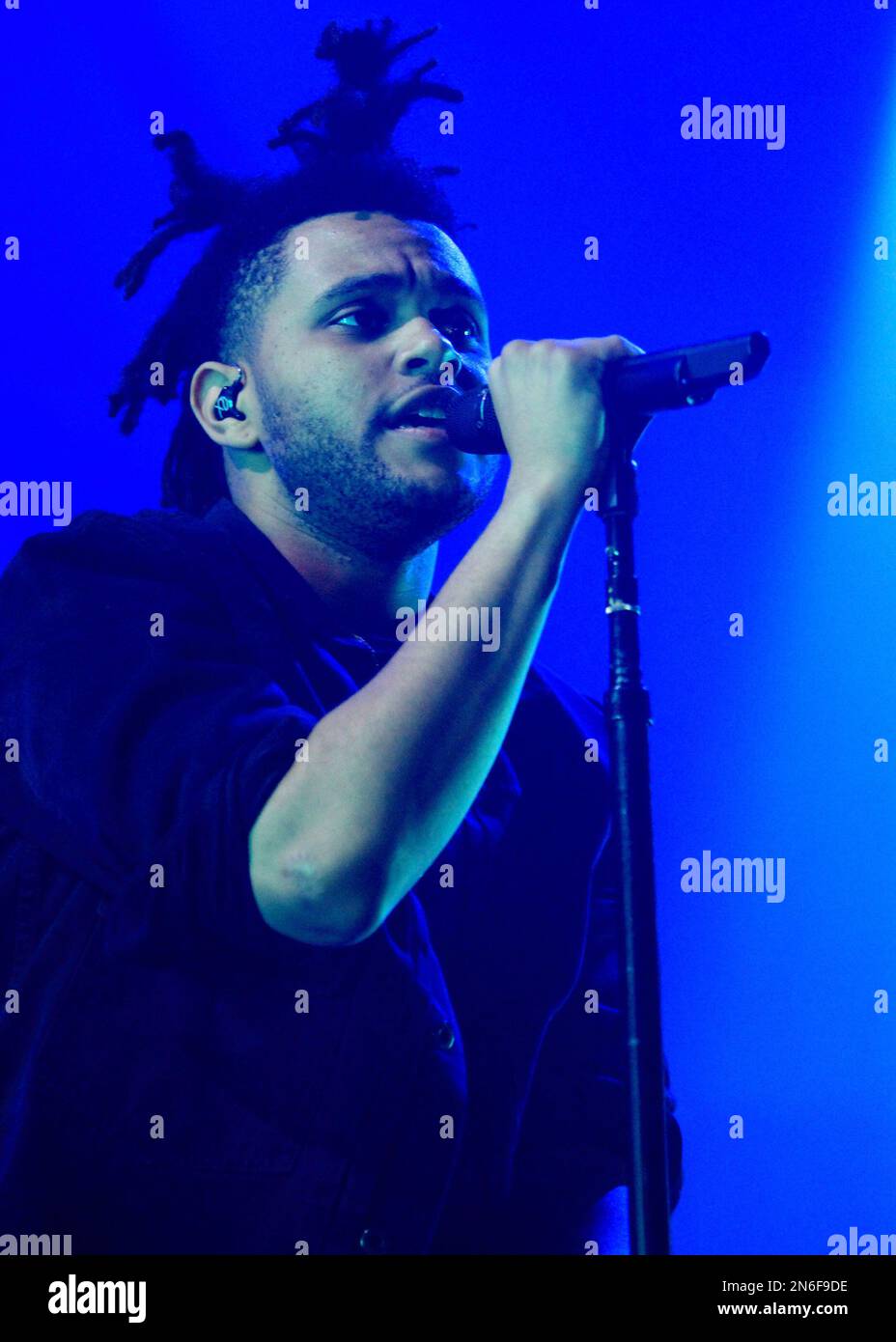 Canadian recording artist Abel Tesfaye performs in concert as The