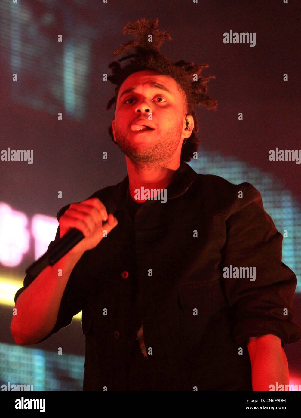 Canadian recording artist Abel Tesfaye performs in concert as The