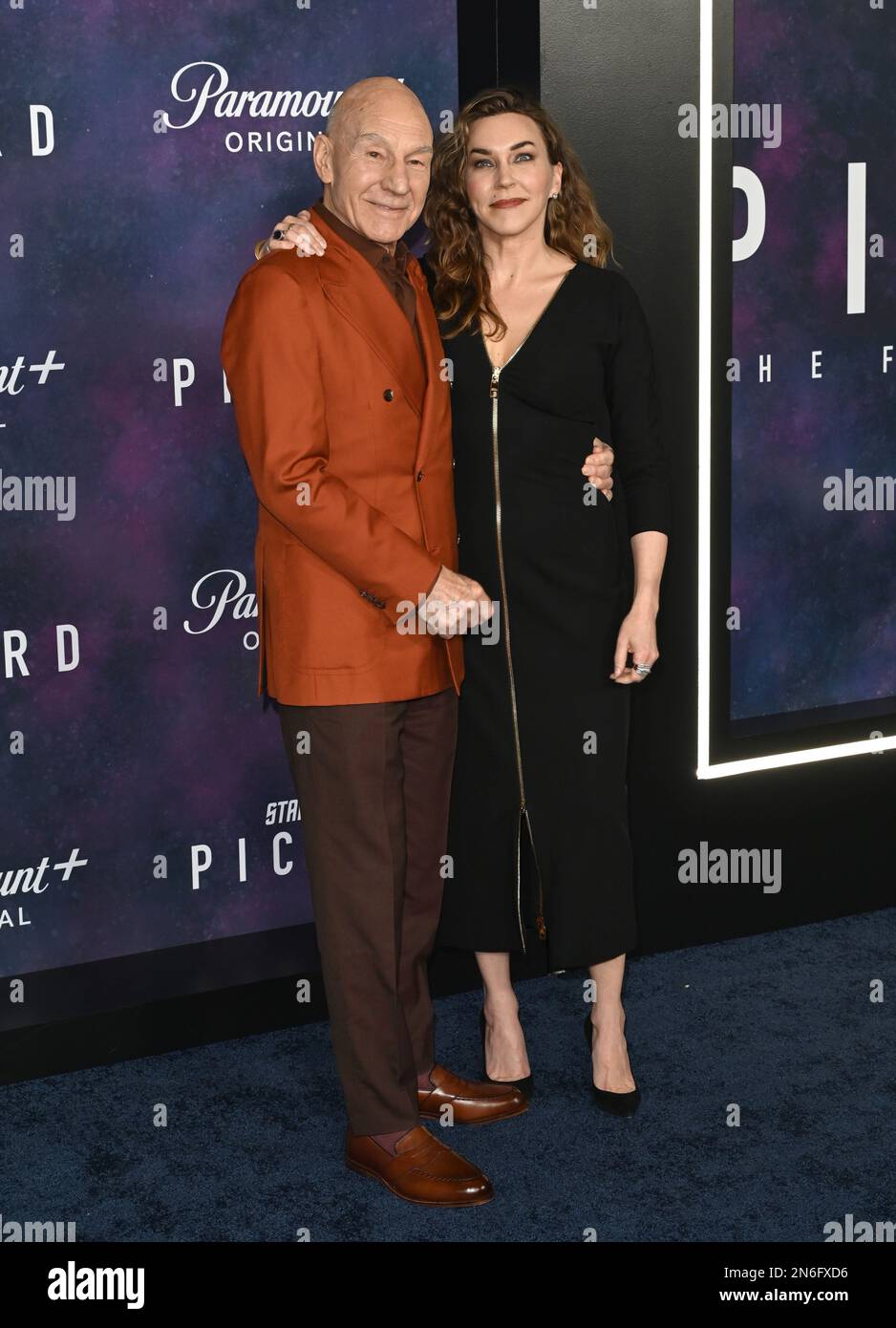Los Angeles, USA. 09th Feb, 2023. Patrick Stewart & wife Sunny Ozell at the premiere for "Star
