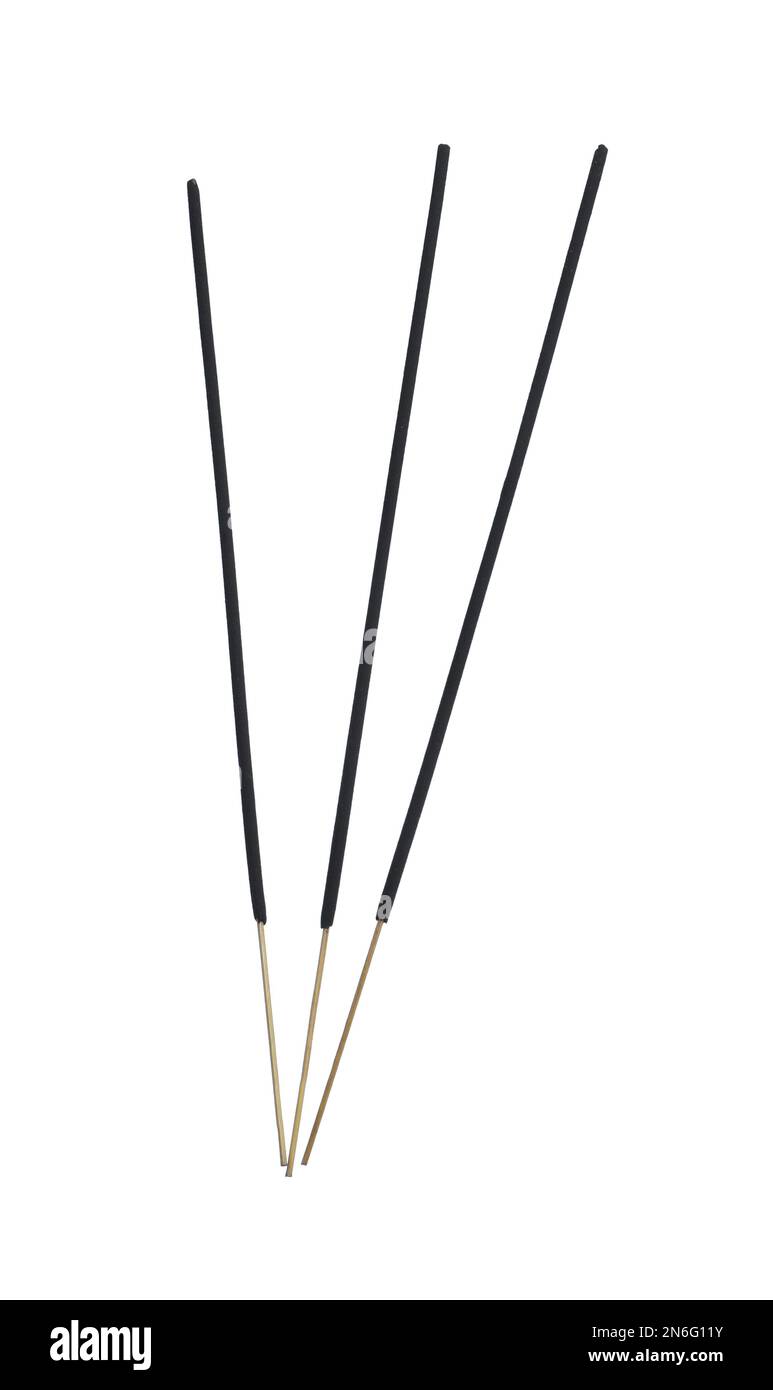 Many aromatic incense sticks on white background Stock Photo Alamy