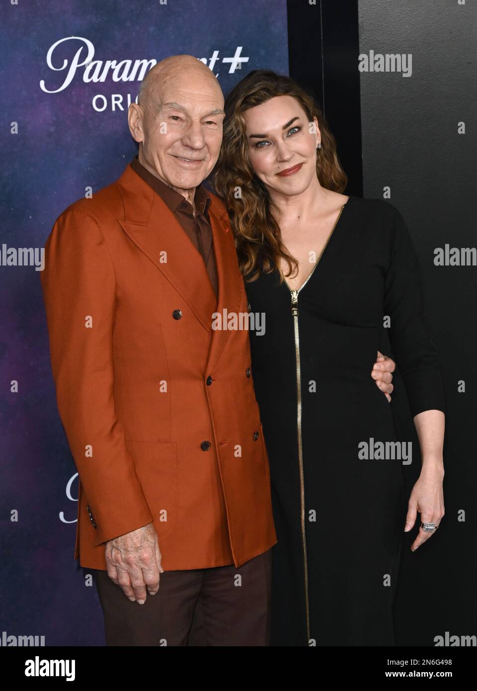 Los Angeles, USA. 09th Feb, 2023. Patrick Stewart & wife Sunny Ozell at the premiere for "Star