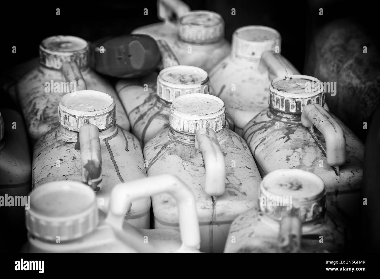 Plastic bottle used oil, recycling and ecology Stock Photo Alamy