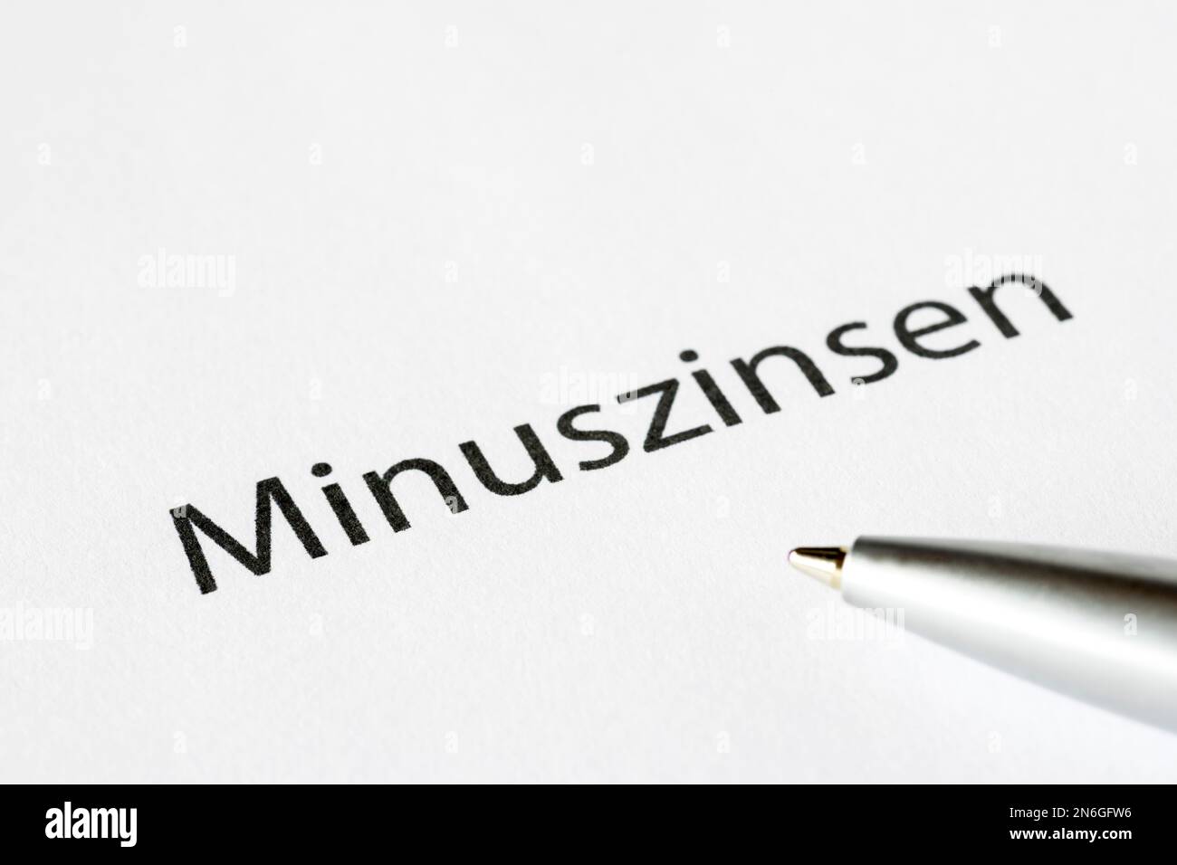 Penalty interest, minus interest, symbolic image, Germany Stock Photo