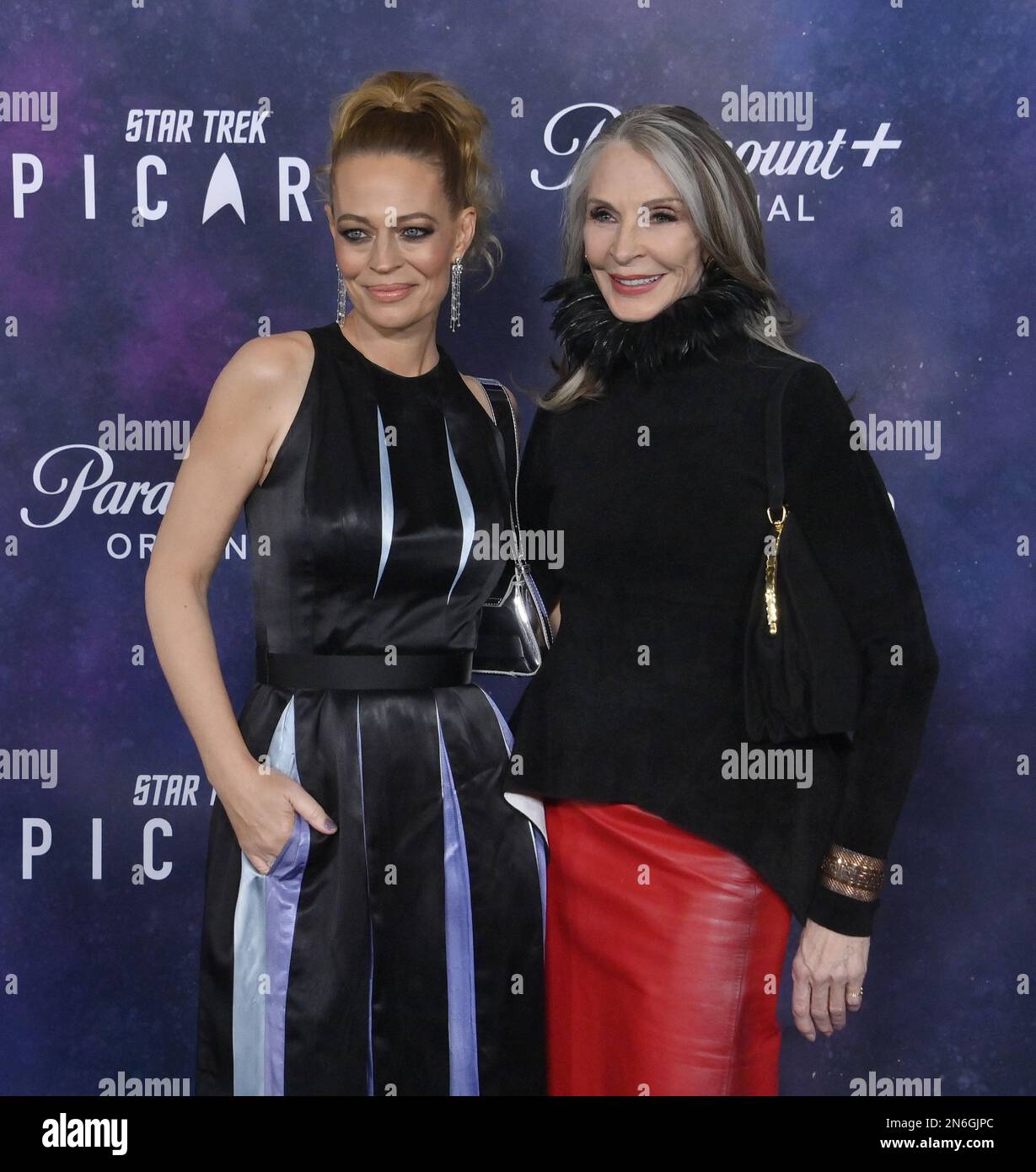 Los Angeles, United States. 09th Feb, 2023. Cast members Jeri Ryan (L) and Gates McFadden attend the final season premiere of 'Star Trek: Picard' at the TCL Chinese Theatre in the Hollywood section of Los Angeles on Thursday, February 9, 2023. Photo by Jim Ruymen/UPI Credit: UPI/Alamy Live News Stock Photo