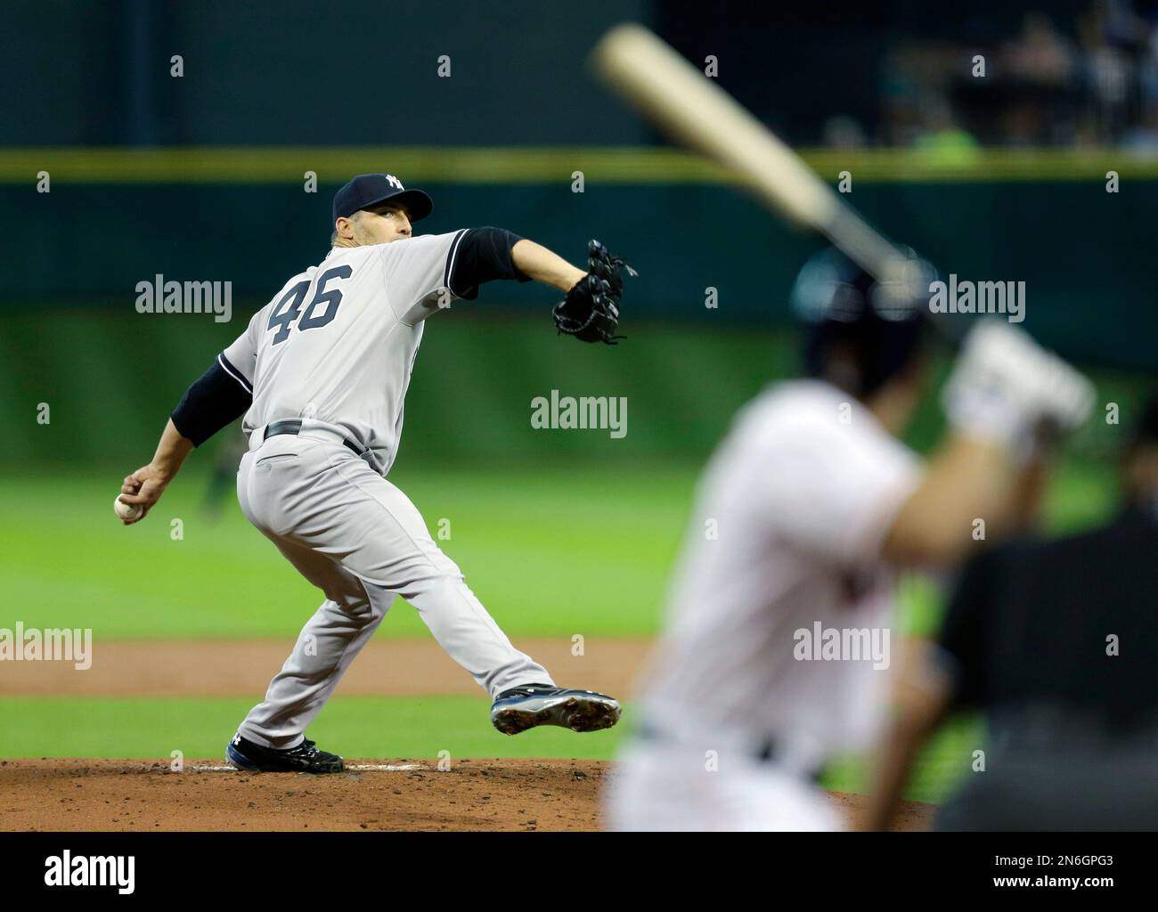 Houston Astros' Andy Pettitte, right, gets a hit against the Pittsburgh  Pirates to drive in a run in the fourth inning of a baseball game in  Pittsburgh on Saturday, Aug. 26, 2006. (