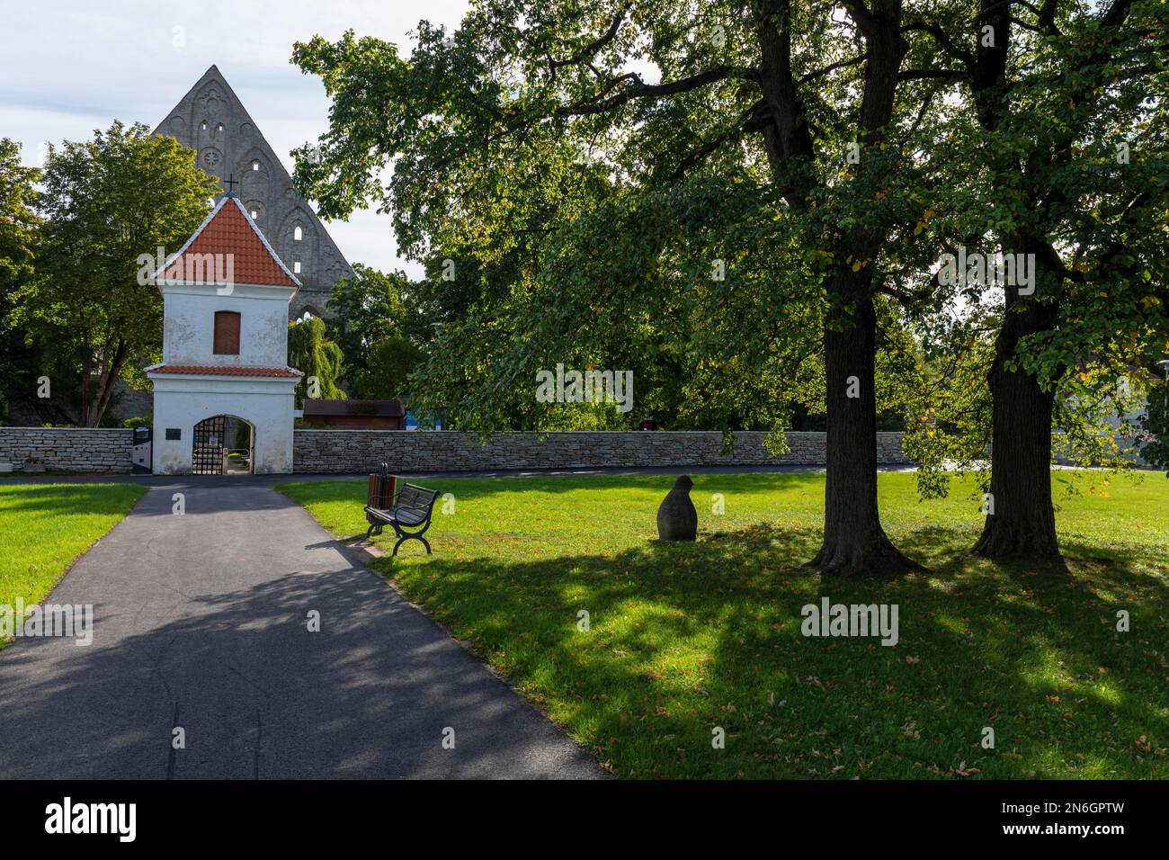 Entrance to Pirita Convent and Monastery Ruins, Pirita kloostri varemed, Tallinn, Estonia Stock Photo