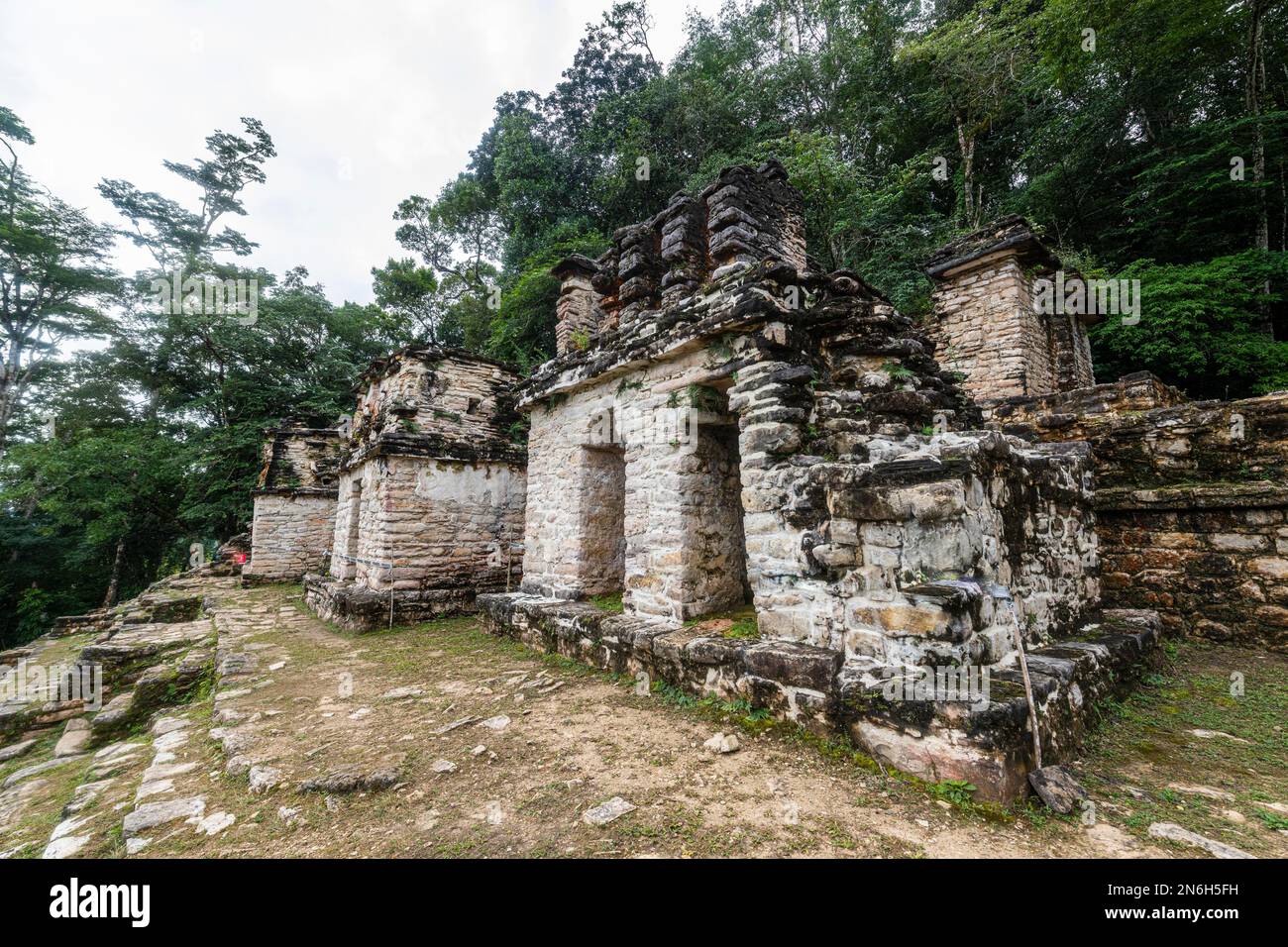 Ancient Maya archaeological site Bonampak, Chiapas, Mexico Stock Photo