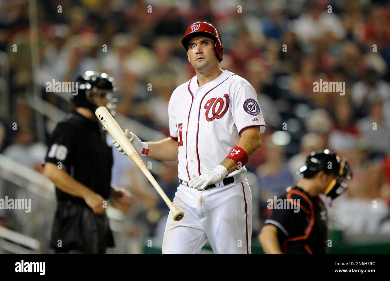 Washington Nationals' Ryan Zimmerman walks into the dugoutbefore a National  League wild card baseball game against the Milwaukee Brewers, Tuesday, Oct.  1, 2019, in Washington. (AP Photo/Patrick Semansky Stock Photo - Alamy