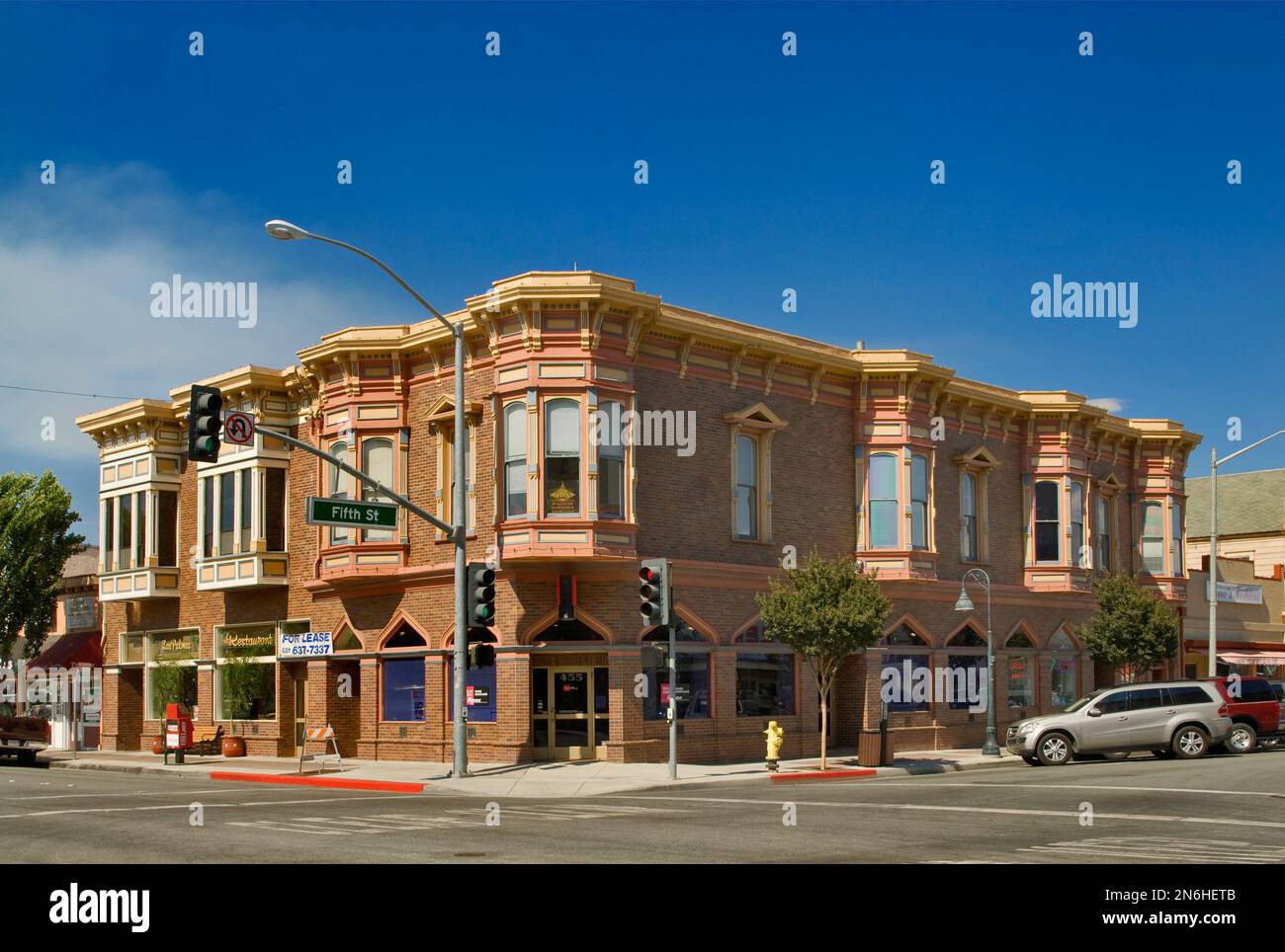 Historic buildings on San Benito Street in Hollister, California, USA Stock Photo Alamy