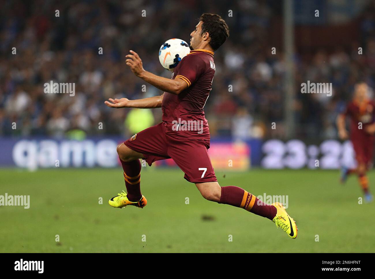 AS Roma midfielder Marco Antonio Do Mattos Filho Marquinho controls the ...