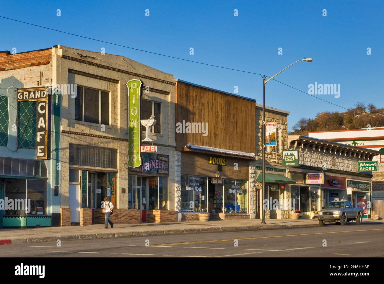 Shops on Main Street in Susanville, California, USA Stock Photo Alamy