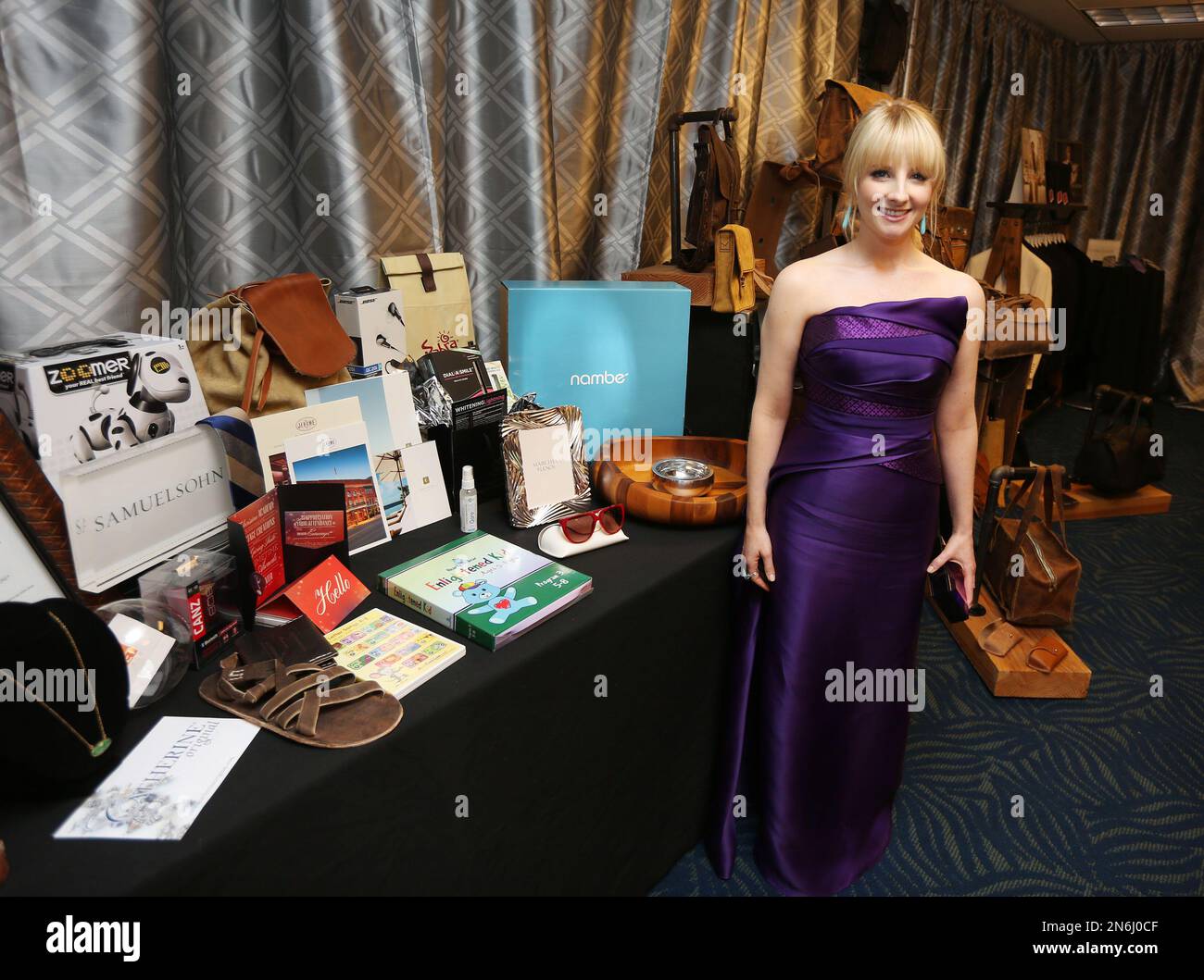 Melissa Rauch at the backstage creations giving suit at the 65th Emmy ...