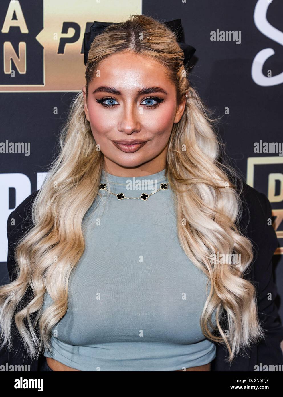 Saffron Barker seen attending the KSI vs FaZe Temperrr MF Cruiserweight