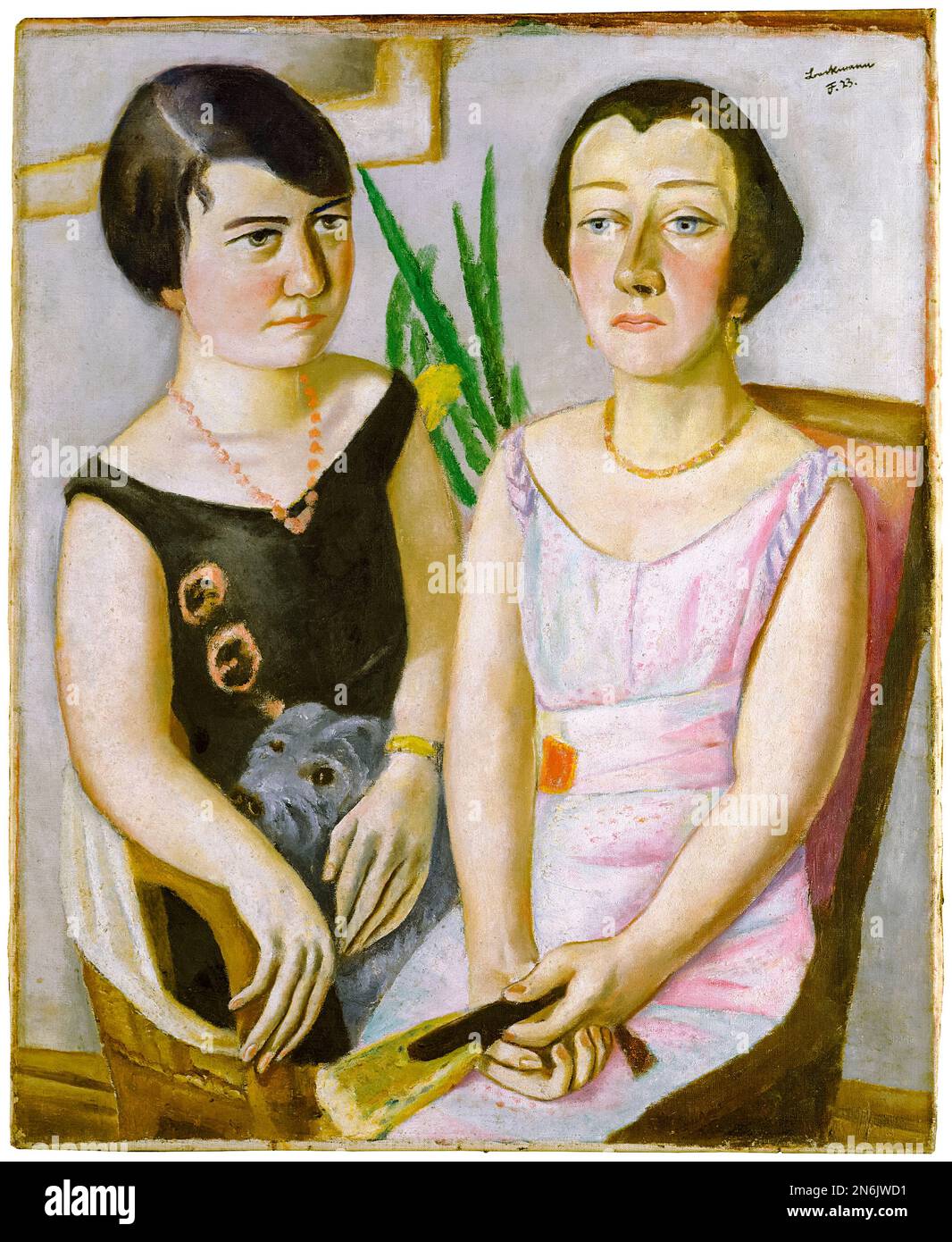 Max Beckmann, Double Portrait, painting in oil on canvas, 1923 Stock Photo