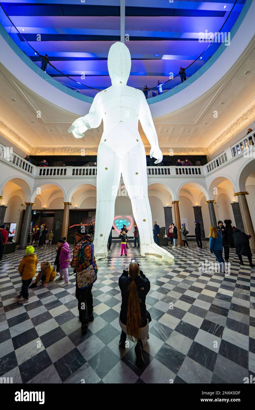 Views of illuminated art installations at 2023 Spectra Festival of Light. Fantastic