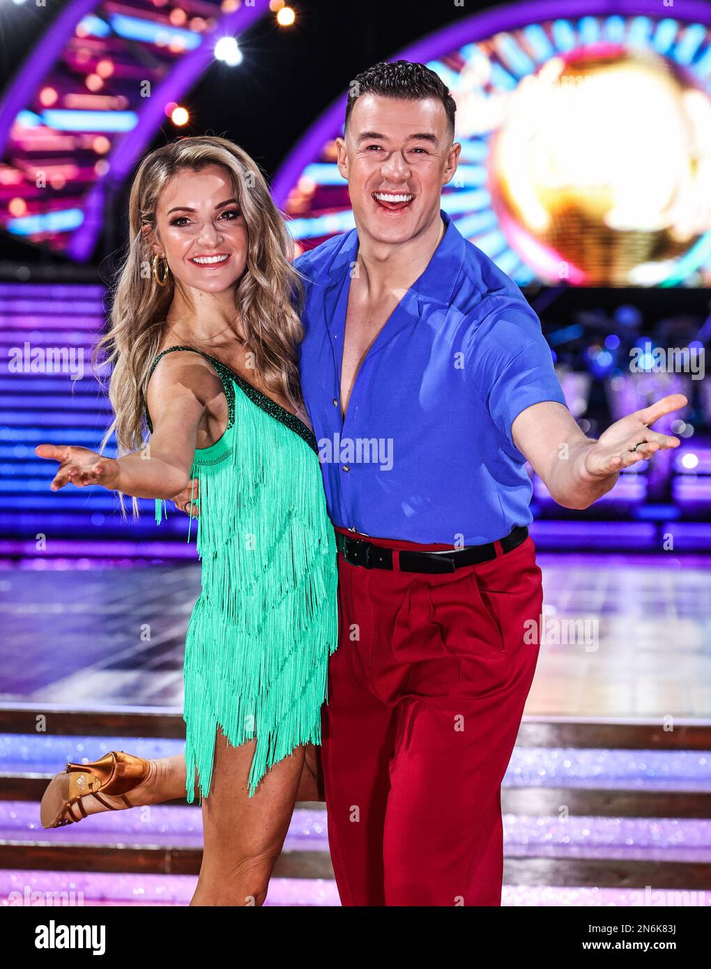 Helen Skelton and Kai Widdrington seen taking part in the "Strictly