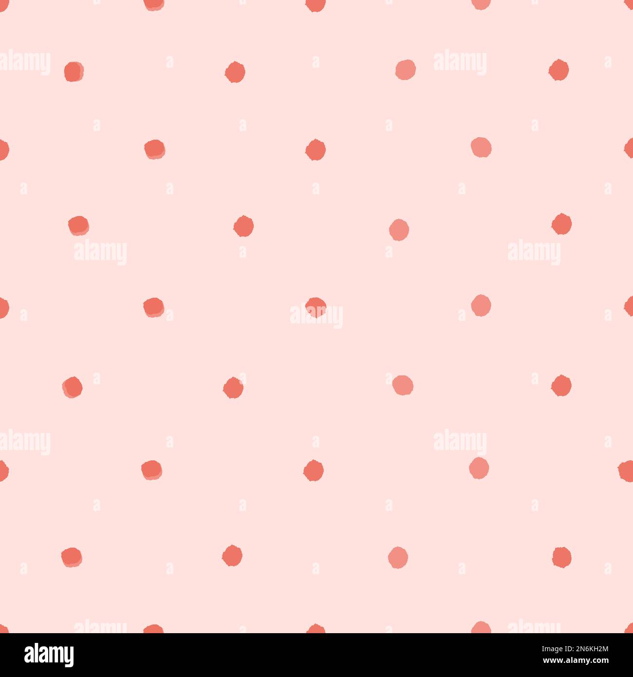 Vector seamless pattern with hand drawn pink watercolor polka dots ...