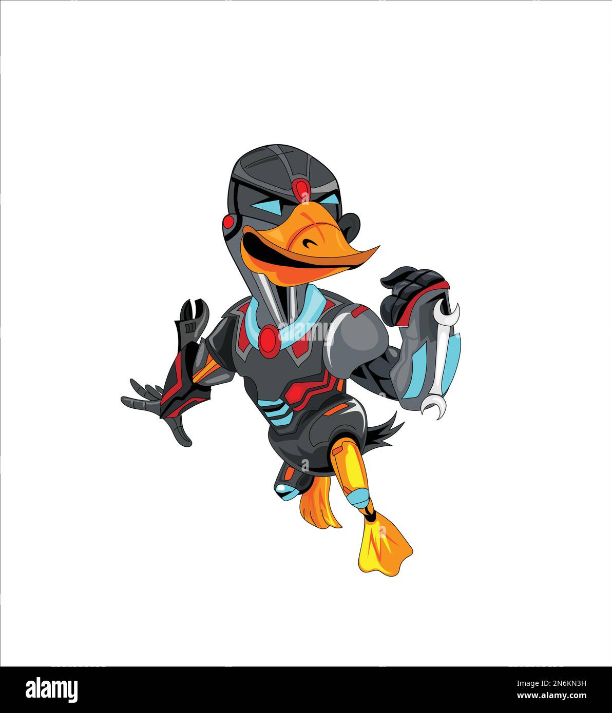 Robot duck mascot vector illustration Stock Vector Image & Art - Alamy