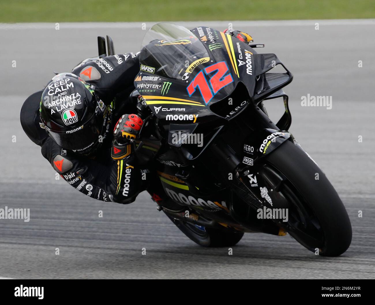 Spanish rider Maverick Vinales of Aprillia Racing in action during the ...