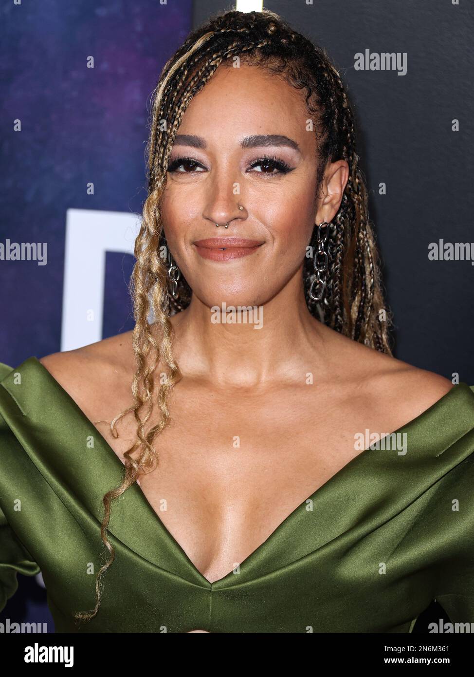 Hollywood, United States. 09th Feb, 2023. HOLLYWOOD, LOS ANGELES, CALIFORNIA, USA - FEBRUARY 09: American musician, comedian and actress Tawny Newsome arrives at the Los Angeles Premiere Of Paramount 's Original Series 'Star Trek: Picard' Third And Final Season held at the TCL Chinese Theatre IMAX on February 9, 2023 in Hollywood, Los Angeles, California, United States. (Photo by Xavier Collin/Image Press Agency) Credit: Image Press Agency/Alamy Live News Stock Photo