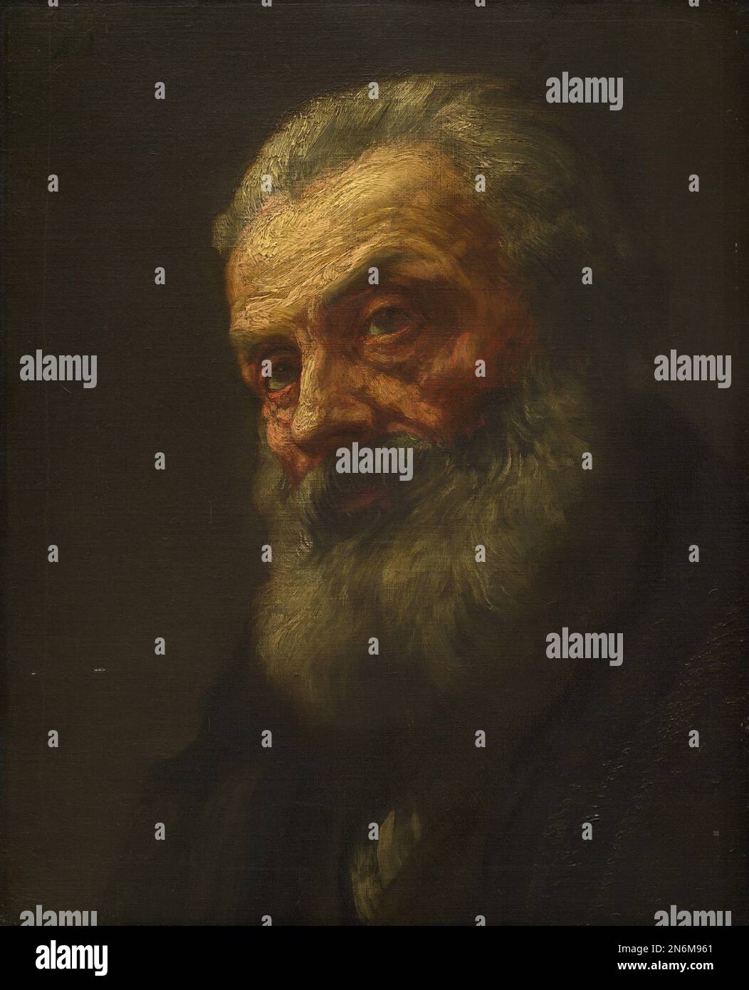 Alphonse Legros Portrait of an Old Man Stock Photo