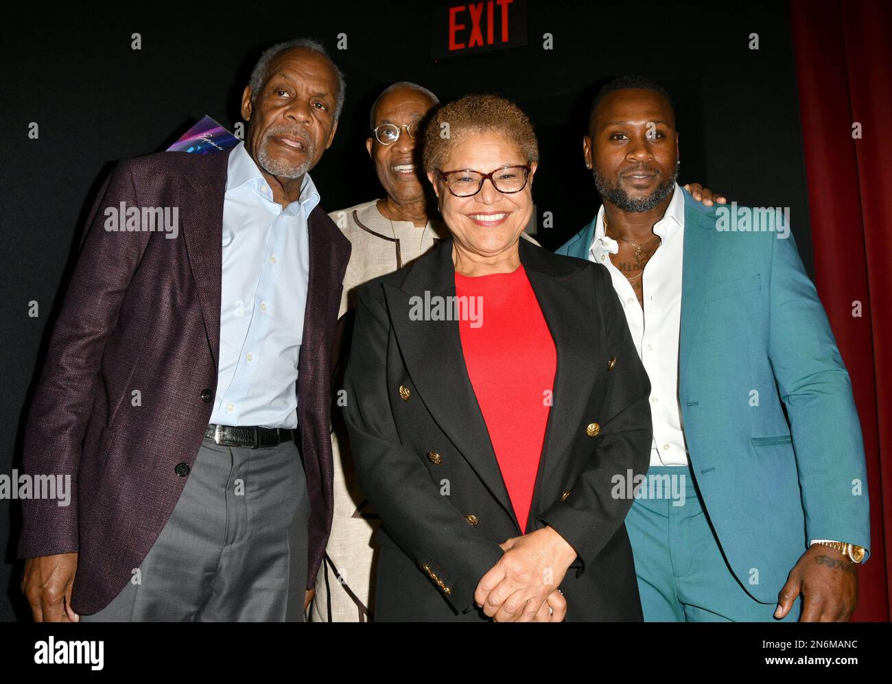 Los Angeles, Ca. 09th Feb, 2023. Danny Glover, Ayuko Babu, Karen Bass, Thomas Q Jones attend the 2023 Opening Night Gala for the Pan African Film & Arts Festival on February 09, 2023 at the Directors Guild of America in Los Angeles, California. Credit: Koi Sojer/Snap'n U Photos/Media Punch/Alamy Live News Stock Photo