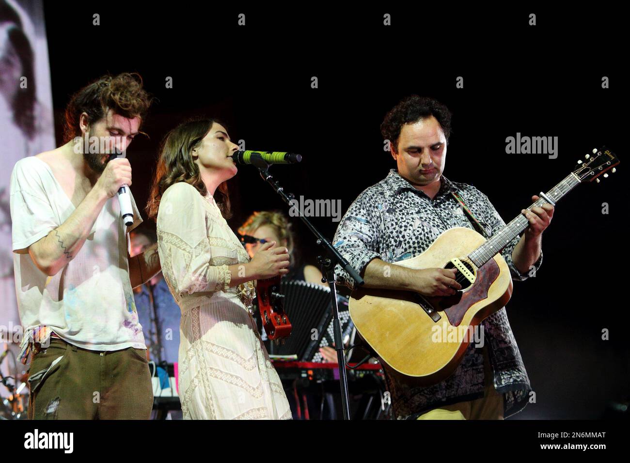 Alex Ebert, Jade Castrinos and Nico Aglietti of Edward Sharpe & The