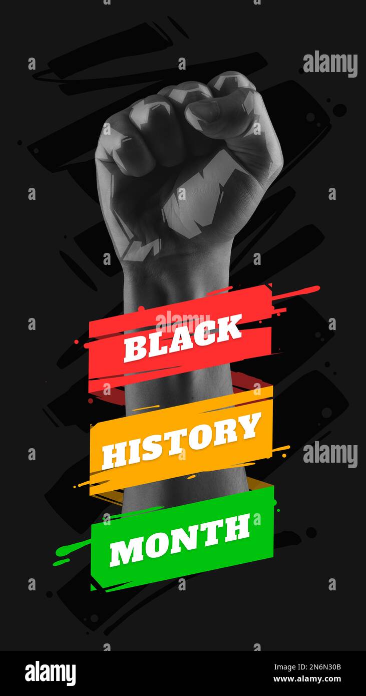 Black history month fist hi-res stock photography and images - Alamy