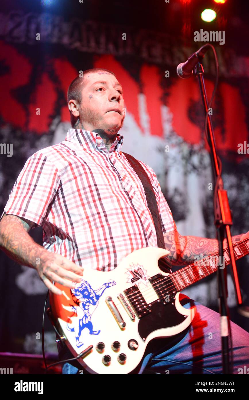 Lars Frederiksen of Rancid performing at The Tabernacle on Monday ...