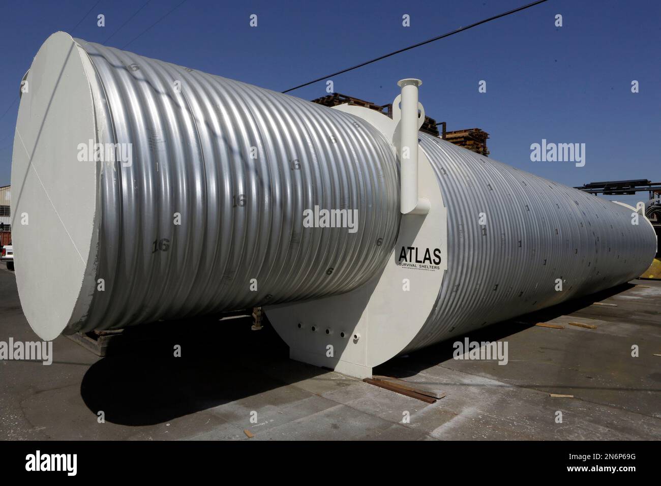 In this Monday, Aug, 12, 2013 photo, Atlas Survival Shelters owner Ron