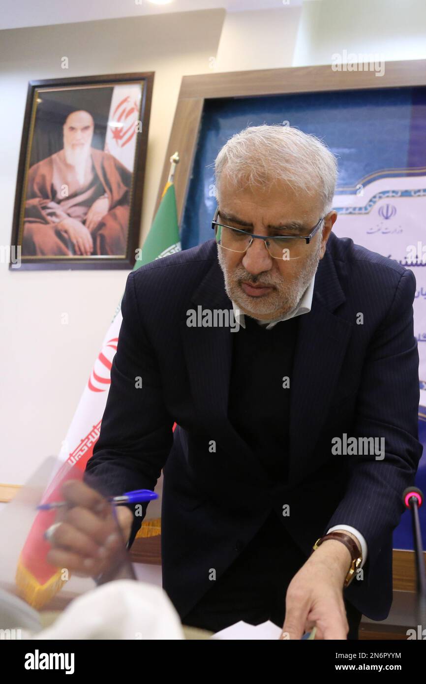 Tehran, Tehran, Iran. 8th Feb, 2023. Iranian Minister of Petroleum ...