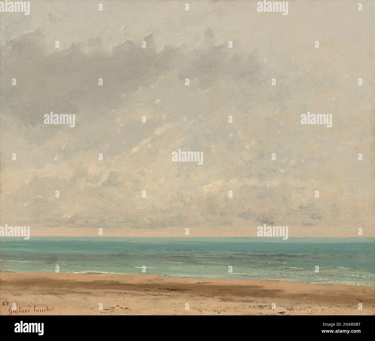 Gustave Courbet Calm Sea 1866 Stock Photo