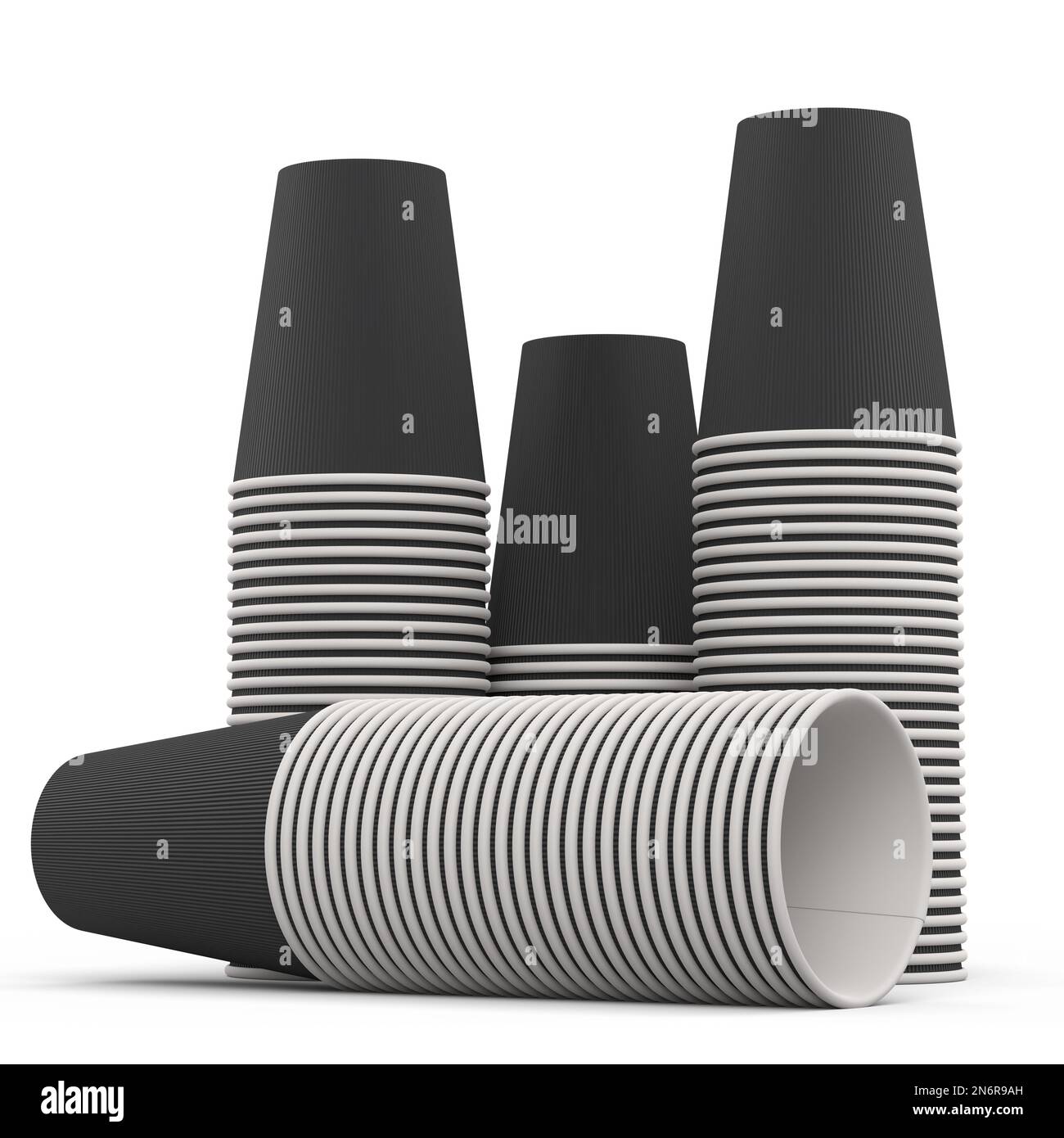 Set of paper coffee cups for cappuccino, americano, espresso, mocha ...