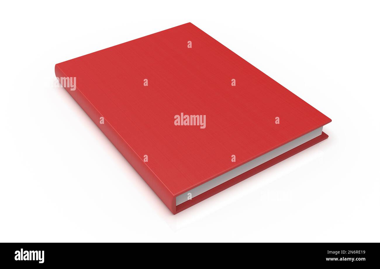 Book made in 3D used for mockup with shadow and reflection on white