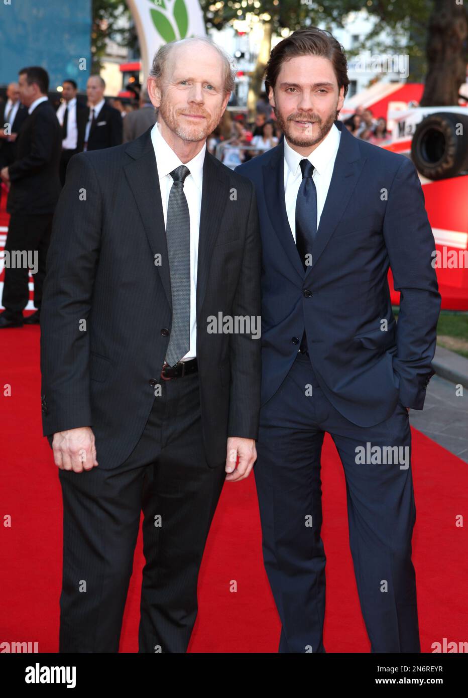 Ron Howard and Daniel Bruhl arrive at the world premiere of Rush at the