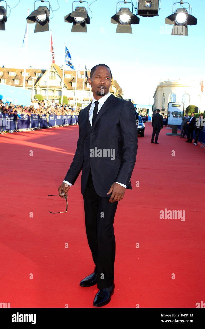 Jemy Fox Actor Jamie Foxx poses as he arrives for the screening of the film ...