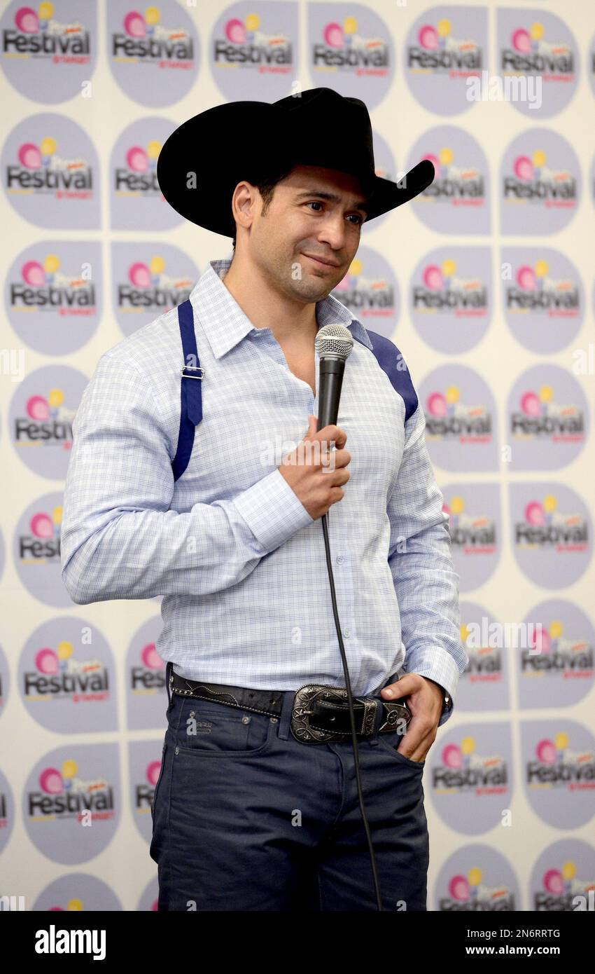 Singer Bobby Pulido is seen backstage at Festival People en Espanol
