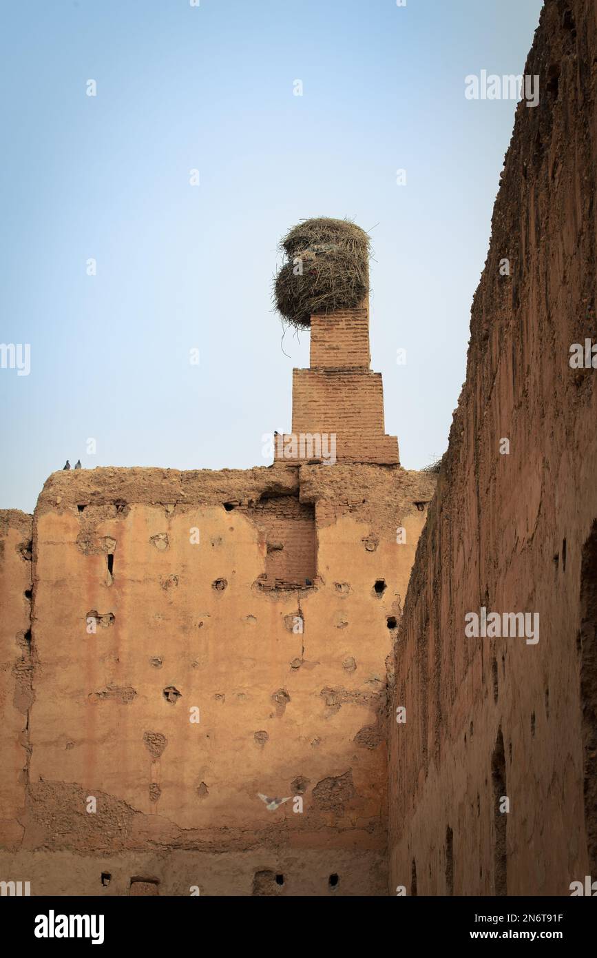 The rocky made architecture of Marrakech, Morocco is a testament to the