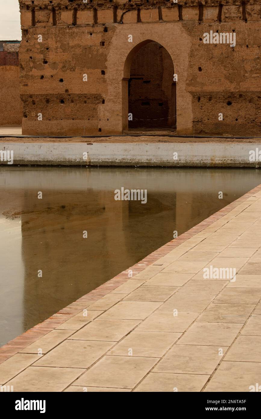 The intricate architecture of Marrakech, Morocco is a masterpiece of design and craftsmanship. From the ornate details of the city's iconic buildings Stock Photo