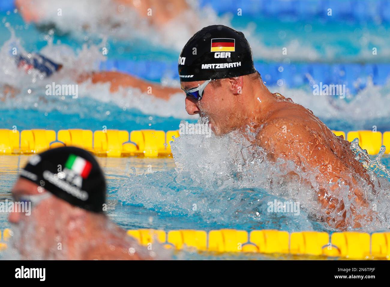 Rome, Italy, 15 August 2022. Lucas Matzerath of Germany competes during the LEN European Aquatics Championships 2022 at Stadio del Nuoto in Rome, Italy. August 15, 2022. Credit: Nikola Krstic/Alamy Stock Photo
