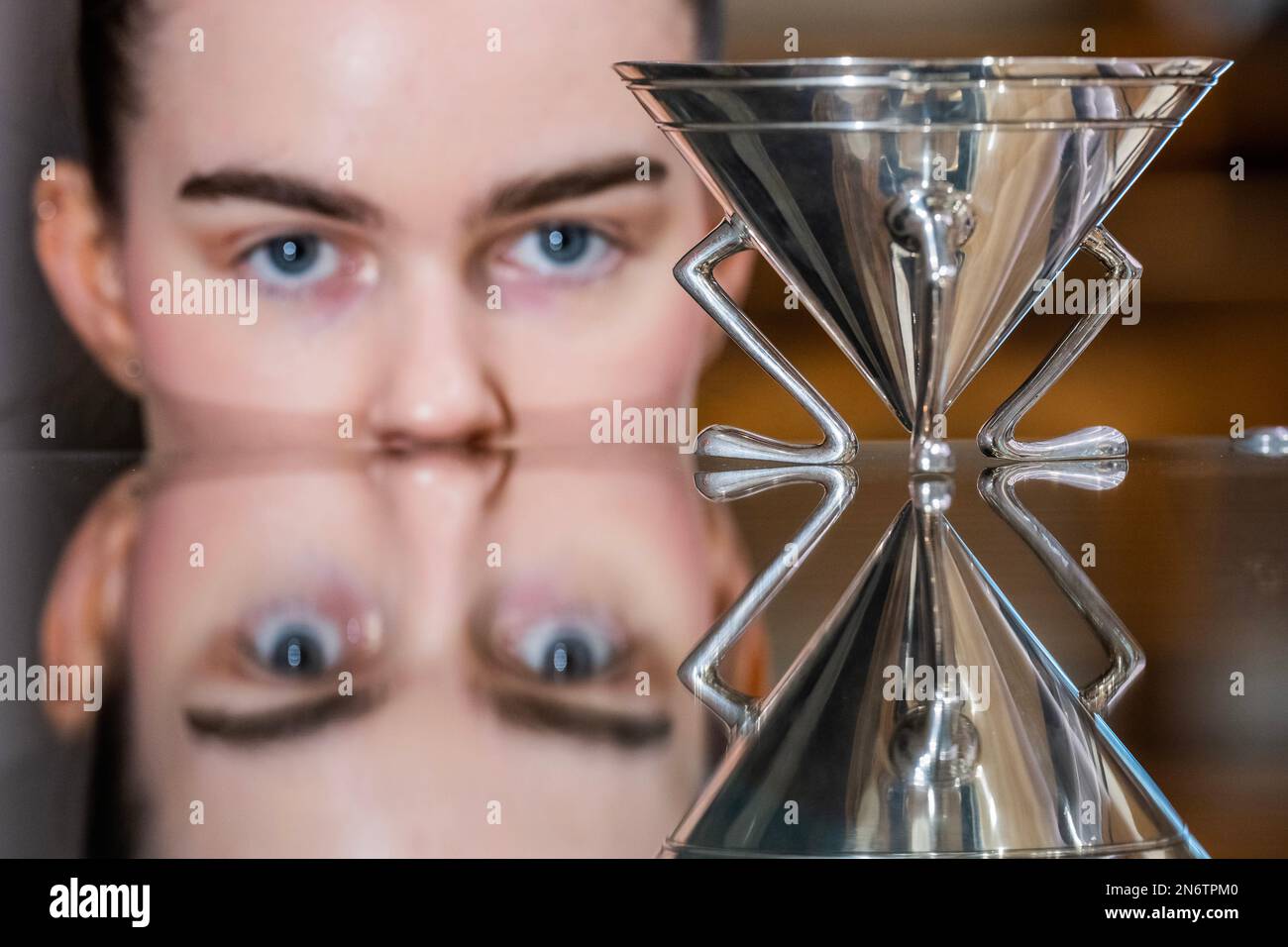 London, UK. 10th Feb, 2023. Christopher Dresser. Conical Sugar Bowl