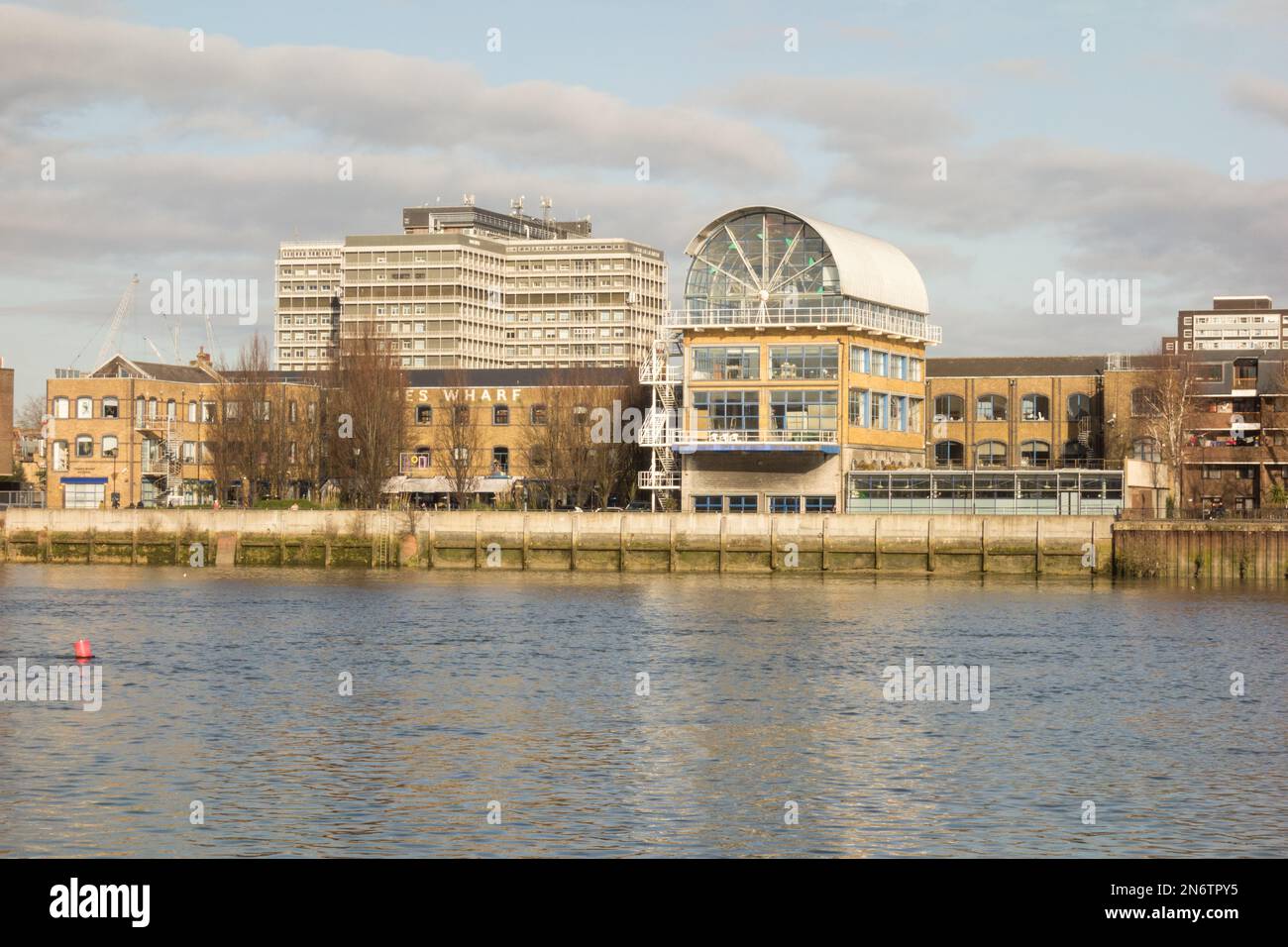 The Re Centre Cafe building and Charing Cross Hospital in Hammersmith