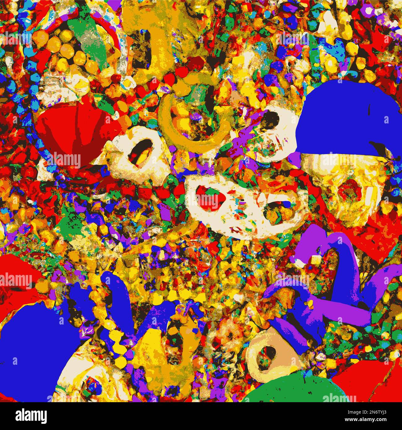 mardi gras beads and coins