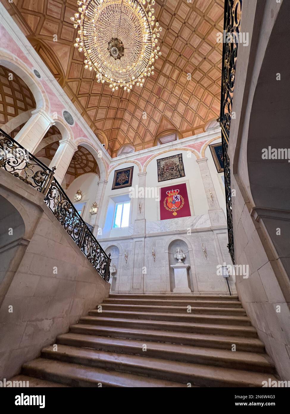 Interior of the royal palace of Aranjuez Stock Photo